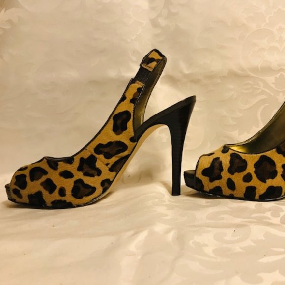 Nine West leopard platform sandals 6 - Picture 2 of 7
